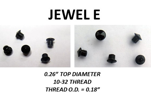 BLACK JEWELS/CLIP SCREWS FOR PARKER VACUMATIC CAPS AND BLIND CAPS.